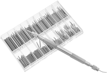 FRCOLOR Kit de Démontage de Maillons de Montre Outil pour Barrettes de Ressort Ajusteur de Maillons avec Goupilles de Rechange pour Redimensionnement de Bracelets