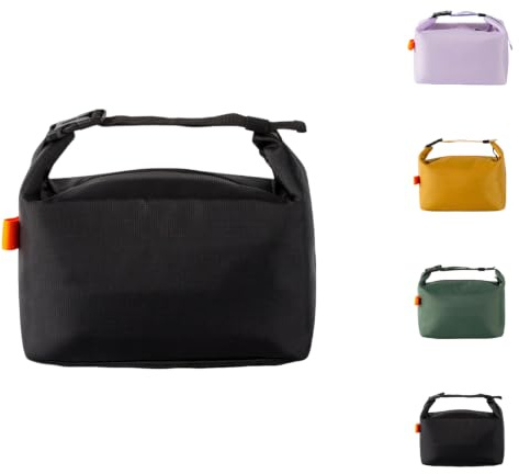 SUOXU Borsa termica termica per il pranzo, a prova di perdite, per adulti e bambini, grande capacità, resistente all'acqua, per lavoro, scuola, picnic e viaggi (nero)