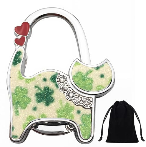 BAUCH Supports de Sac à Main de Table,Support de Crochet de Sac Antidérapant Pliable, style félin,idée Cadeau pour Femme,pour Table ou Bureau Suspension Sac à Mmain