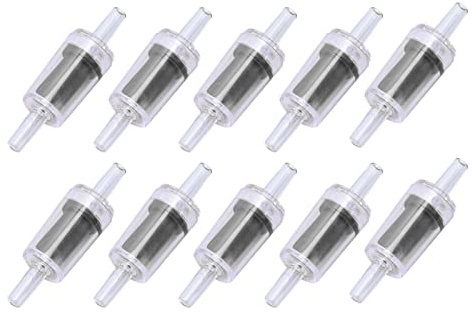 Aquarium Check Valve 4mm PP Air Pump 1 Way Water Stop Check Valve, High Performance, 10 Pcs for Food and Beverage (4mm black)