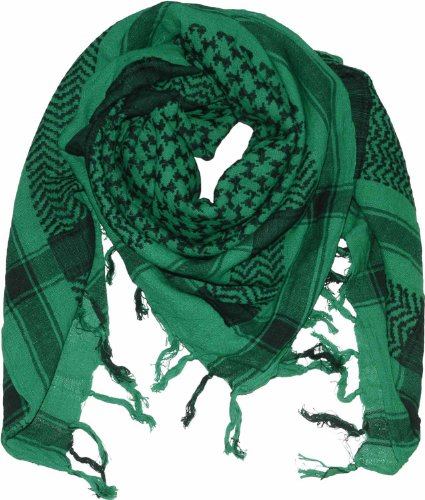 Harrys-Collection PLO Pali Tuch Schal in 20 Farben 100% Baumwolle dick, Farben:grün