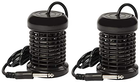 2x Bobine d'électrode à réseau d'ions avec fiche jack 6,3 mm pour Detox Ion Cleanser, Royal Spa et autres appareils, noir