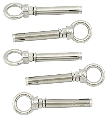 Yasorn Ringschraube Anker Edelstahl M6x70mm Dehnschraube Mit Ring 5St