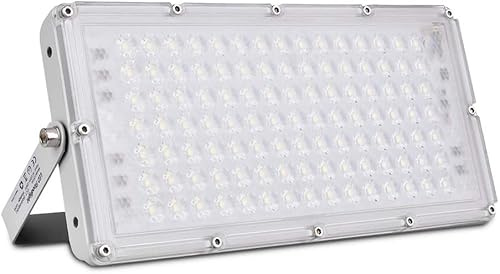 Sararoom LED Strahler Außen 100W 10000LM Fluter Flutlicht Scheinwerfer - 6500K Superhell Flutlichtstrahler Wandleuchte, IP65 Wasserdicht Außenstrahler Sicherheitsleuchte für Garten Garage Sportplatz
