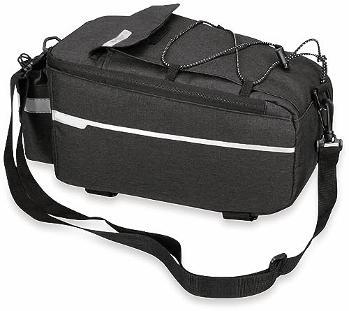 IWH Fahrrad Kühltasche | Praktische Kühl- und Isoliertasche für unterwegs | Schwarz, 38 x 15,5 x 18 cm