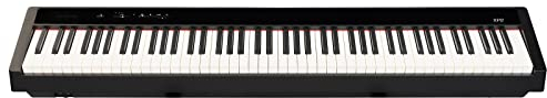 Woodbrass XP2 Piano Numérique Portable Bluetooth Noir - Clavier toucher lourd réaliste 88 touches - 189 polyphonies, 12 sonorités - Piano idéal pour débuter et se perfectionner