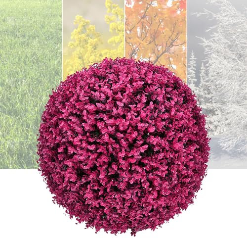 ATYUJKB Sfera Bosso Artificiale Sintetica 40cm, Piante a Cupola di Erba Artificiale, Verde di Plastica Decorazione in Bosso, Bossi Piante Finte da Interno, Palla per Topiaria Artificiale