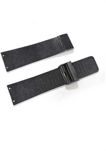 GNUFOPI Ersatz-Uhrenarmband, kompatibel mit Bering Unisex-Uhren mit schmalem Schraubarmband, 24 mm und 20 mm(Black)