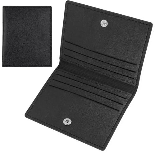 EORPAVU Kreditkartenhüllen für Herren 1 Stück Kartenhalter, fasst 8 Karten, ultradünner Brieftaschen-Kartenhalter, schwarzer Kartenhalter für Damen und Herren, praktisch, stilvoll und sicher，RFID