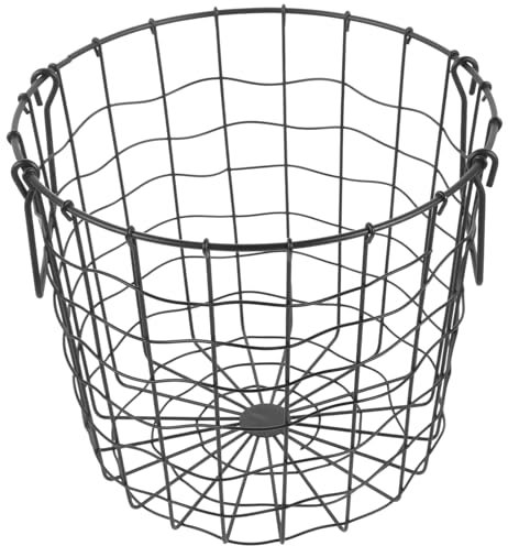 BESPORTBLE Cesta de de Hierro para Exterior Organizador de Portátil Soporte de Almacenamiento Redondo para y Camping Ligero y Resistente