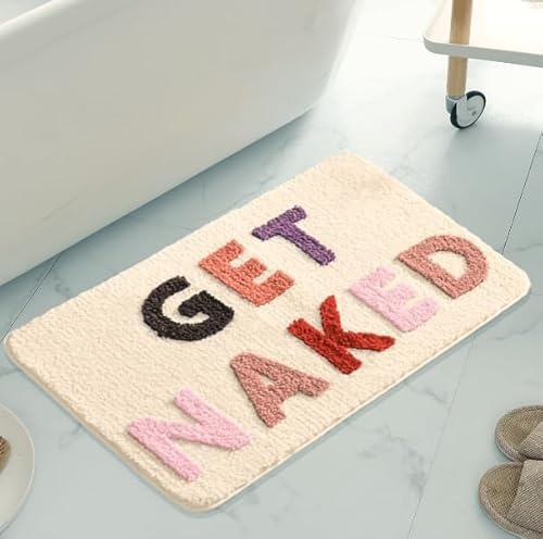 Badezimmerteppich, 40 x 60 cm Rutschfeste Waschbar Badematte Fußmatte, Badteppich aus das Flockieren Anti-Slip Bathroom Mat - Absorbierende Badezimmer Teppich für Badezimmer, Wohnzimmer, Schlafzimmer
