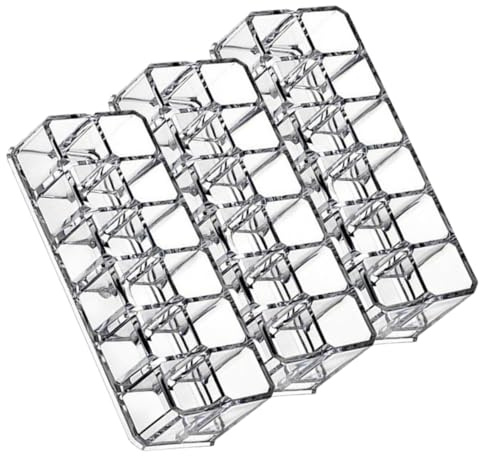 OSOLADY Organizer per Rossetti Espositore Salvaspazio per Cosmetici da Tavolo 3 Pezzi 12 Scomparti in Plastica Supporto Raffinato e Funzionale per Make-up
