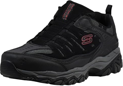 Skechers mens Afterburn M. Fit Wonted Loafer, Black/Charcoal, 11 X-Wide US