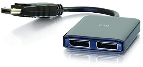 C2G DisplayPort 1.2 to Dual Displayport 4K Dual Monitor MST Hub, DP Multi-Stream Transport (MST)