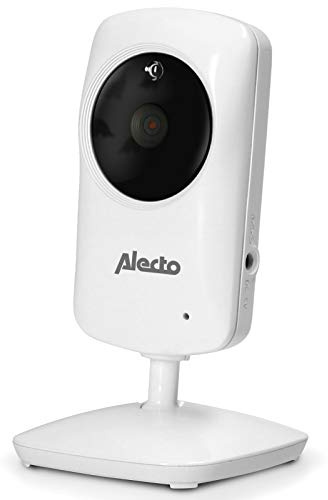 Alecto DVM-64C Zusätzliche Schwenkbarer Kamera für Alecto DVM-64 Funk Babyphone - Indoor Zusätzliche Baby Kamera (Monitor mit Alarm) - Weiß