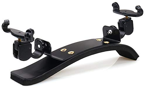 NANYI Schulterstütze für Violine 4/4 und 3/4 mit klappbaren und höhenverstellbaren Füßen, (Premium großer Bogen)