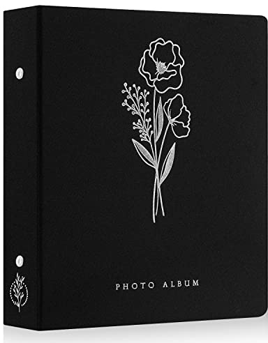 Lanpn Photo Album 6x4 Slip in, Linen 400 Pockets Photo Albums Holds Portrait Only 10x15cm Picture Black