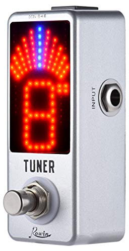 SIMBAE Pedal Tuner Mini Chromatic Tuner Pedal Effect LED Display True Bypass for Guitar Bass