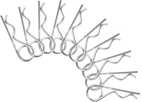 Housoutil Lot De 10 Goupilles Fendues À Ressort En Forme De R En Acier .5*65 Pour Goupille Fendue De Automobile
