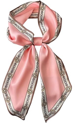kcctoo 59 Mulberry Silk Like Head Scarf Women's Fashion Square Neck Satin Scarfs for Bag Hair Scarves Souvenir 59 * 5.9