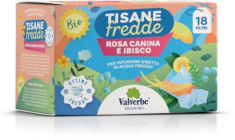Infuso freddo - Rosa canina e ibisco 18 Filtri - Pacco da 6-165 g