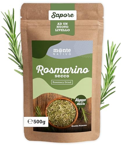 Dried Rosemary Monte Nativo (500g) - Perfect for Rosemary Tee - Gently dried and aromatic Spices ideal for Cooking and Seasoning