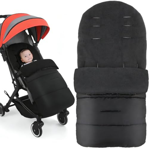 Universal Pushchair Footmuff Winter Warm Baby Stroller Cosy Toes Fleece Pram Liner Cushion Insert Infant Toddler Bunting Muff Outdoor Windproof Waterproof Buggy Foot Leg Cover Blanket Sleeping Bag