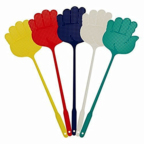 Wdfnexalai Lot de 5 tapettes à mouches en plastique en forme de paume de la main Couleur aléatoire