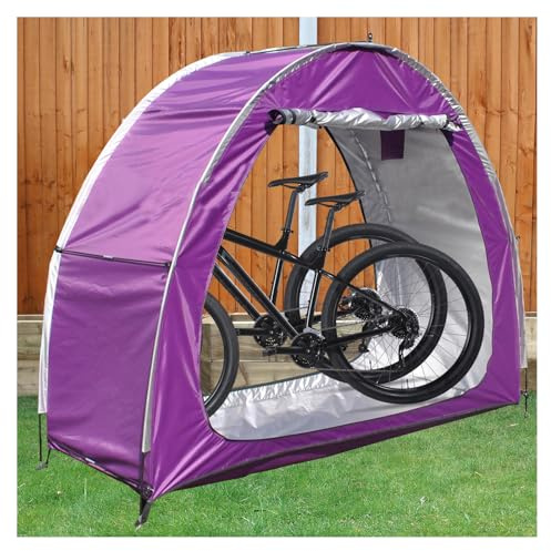2 PCS Box Biciclette Può Essere Giuntato Box Biciclette Proteggi Da Vento,Pioggia,Neve,Polvere Garage Moto Tettoie per Esterno,Purple