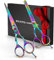 Suvorna 5,5 zoll haarschneideschere set - haarschere friseurschere - hair cutting scissors - friseur schere, barber scissors - Ausdünnen Schere. Exklusiv für Damen/Herren, Salongebrauch (2-teilige)