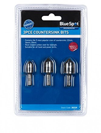 Blue Spot Tools 20310 Countersink Bits, 6mm (3 Pieces)