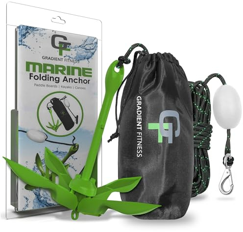 Gradient Fitness Kayak Anchor Kit | Paddle Board Accessories, Small Boat, SUP Jet Ski Accessories and Canoe Anchors, Jetski Accessory, PWC Anchor