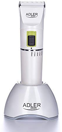 Adler AD2827 Tagliacapelli elettrico professionale, rasoio da uomo, lunghezza di taglio regolabile, testa in titanio, lame in ceramica, batteria ricaricabile/rete, capelli, barba e peli del corpo