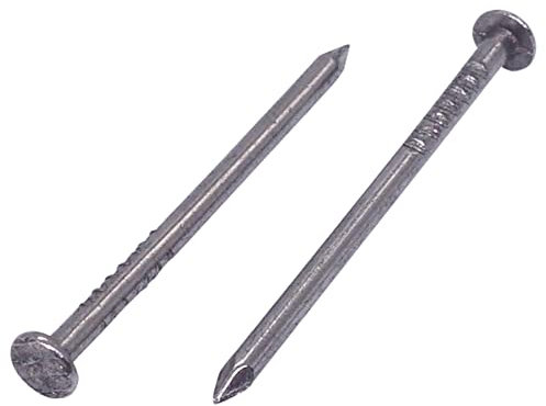 Paquete de 400 clavos de acero de 1,4 x 32 mm, cabeza redonda plana, clavos de alambre brillante comunes multiusos, carpintería (400, 1,4 x 32 mm)