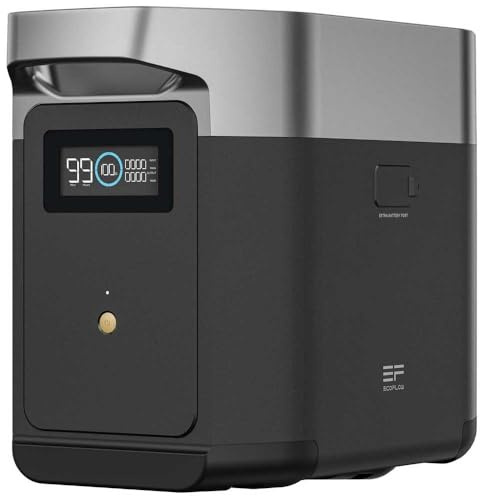 EcoFlow Zusatzbatterie für Delta 2 Max tragbare Powerstation 2048Wh Kapazität LifePO4-Batterie für Haushaltsreserve, Energiesparen, im Freien, Wohnmobil, Camping