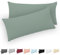 Twinzen® Kissenbezug 40x80 (2er-Set) - 100% Jersey Baumwolle 150 GSM Kissenbezüge - Grün - Für Kissenbezüge 40x80 cm - Kissenhülle - Kissenbezug mit Reißverschluss - Oeko-Tex Zertifiziert