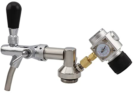 BUUNHI Heimbrausystem Mini Growler Zapfhahn mit Co2-Regler Keg-Ladegerät für Homebrew 2L 4L 5L Bierfass bierbrauset(Type 2)