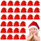 Qintora 30 Stück Weihnachtsmützen, Nikolausmütze Weihnachtsmann Mütze, Dehnbar Weihnachts Mütze für Kinder Erwachsene, Große Menge Nikolausmütze Set, Weihnachtsfeier Familienweihnachtliches Abendessen