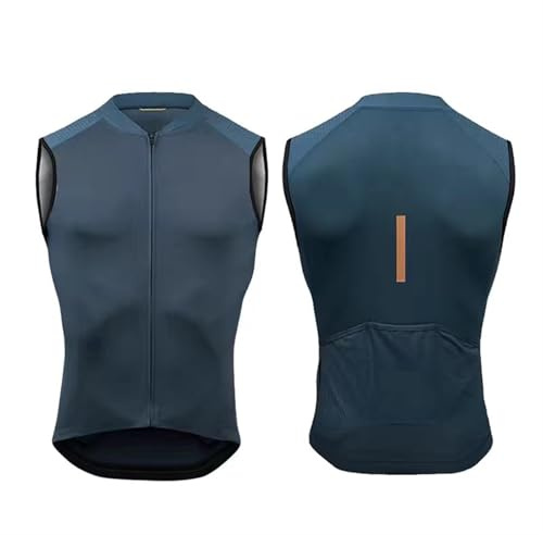YGLEEULI Smanicato Ciclismo Gilet da Ciclismo da Uomo Senza Maniche Antivento Abbigliamento da Ciclismo Sportivo Bici Giacca a Vento for Bicicletta(C,XXXL)