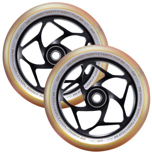 Blunt / Envyscooters - Confezione (x2) 120 mm Gap Core - Nero/Oro - Ruote monopattini Freestyle