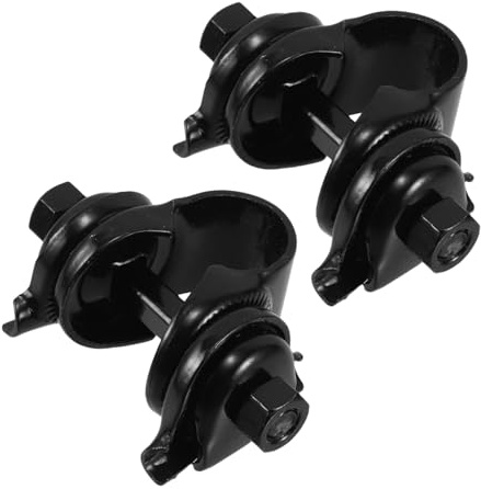 Toyvian 2pcs Bike Seatpost Conversion Brackets with Buckle Snap Fixing Clip, Bicycle Seat Tube Clamps Compatible for Mountain and Folding Bikes, Secure Seatpost Adapter Clamps for Cycling