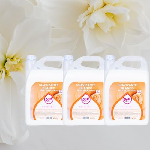 Dosidermo - Suavizante Concentrado Profesional 5kg | Con Sedalina para Planchado Fácil | Aroma Fresco Romero y Campo | Protector de Fibras y Antiestático | Blanco_Lote 3 uds.
