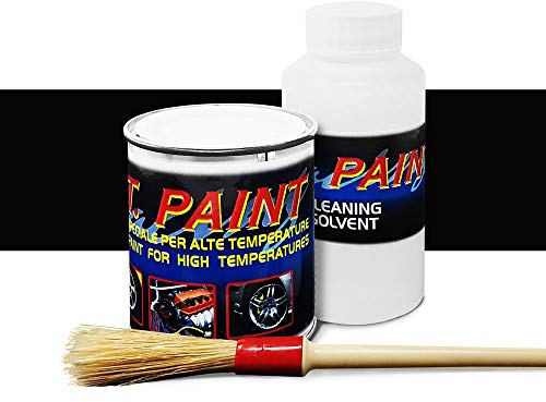 Quatroerre 16072 - Pintura para pinzas de freno, silenciadores, culatas y monobloques. Resistente a altas temperaturas. Color negro