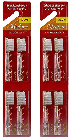 SOLADEY Ionische Zahnbürsten-Ersatzköpfe (4 Stück) (2) – Medium