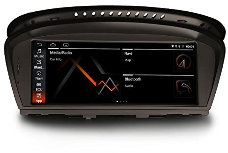 Erisin 8.8 8-Core Android 14 Radio de Coche Estéreo Navegación de Automóvil para BMW Serie 3 E90 E91 E92 E93 Serie 5 E60 E61 Serie 6 E63 E64 CCC Bluetooth 5.0 CarPlay Android Auto IPS WiFi 4GB+64GB
