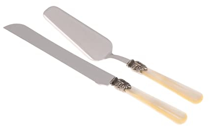 Rivadossi Elena Avorio - Set di Pala e Coltello per Torta, 2 Pezzi - 100% Made in Italy, Artigianalità e Design - Acciaio Inox 18/10