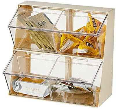 Organisateur de thé | Porte-sachets de thé empilable à 2 niveaux de style japonais - Porte-sachets de thé pour comptoirs, meubles de cuisine, garde-manger, édulcorants