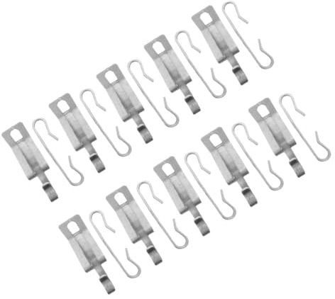 DOITOOL 20pcs Aluminum Hook Clip for Roof Gutter Heat Cable Outdoor Insulation Wire Clips Aluminum Construction for Snow Melt Systems