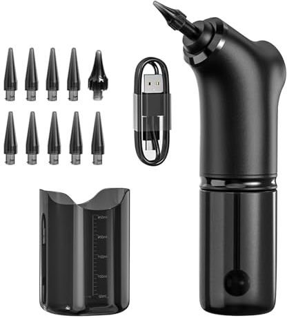 Tragbare elektrische Ohrwaschanlage, Saubere Ohren, Multifunktionale Ohrenreiniger Ohrenschmalz Entferner , USB-Laden, 10 Austauschbare Spitzen, 2000mAh
