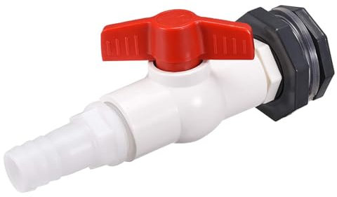 Recogwood Rain Barrel Faucet Kit, 27mm / 1.06 Inch PVC Ball Valve Connector Spigot Kit, Garden Hose Adapter for Aquariums, Water Tanks, Tubs, Pools
